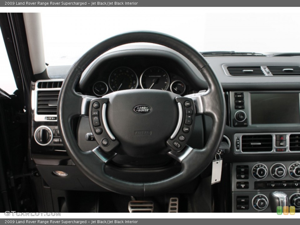 Jet Black/Jet Black Interior Steering Wheel for the 2009 Land Rover Range Rover Supercharged #76669932