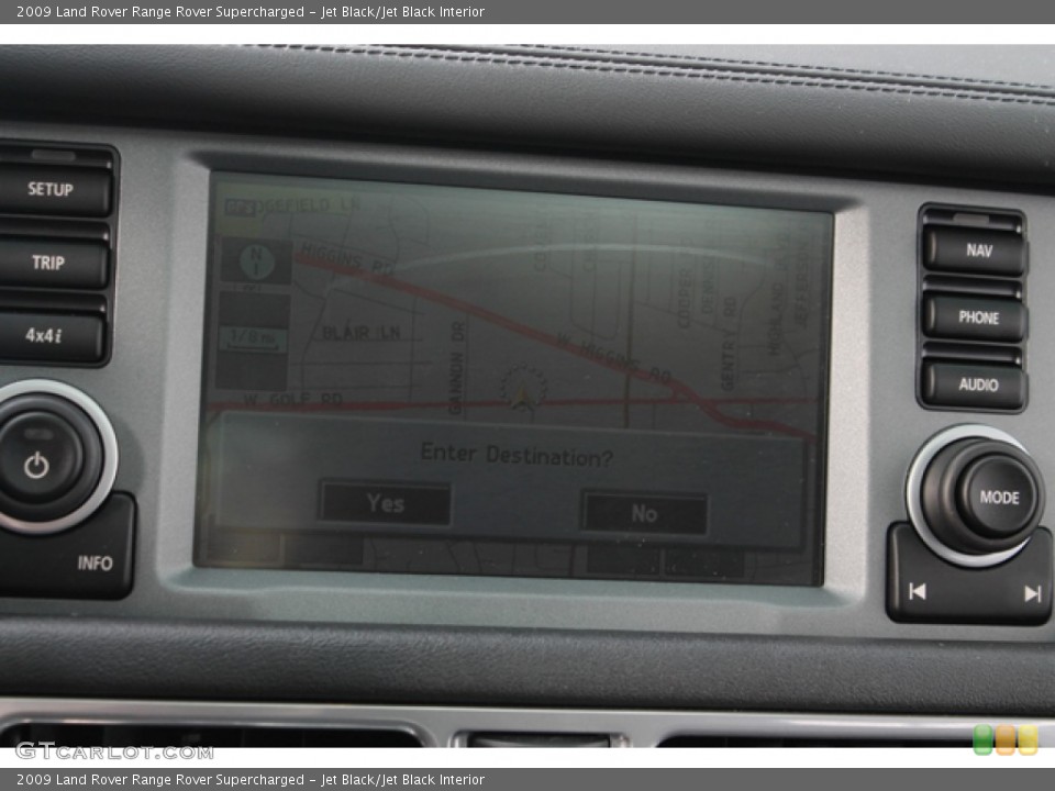 Jet Black/Jet Black Interior Navigation for the 2009 Land Rover Range Rover Supercharged #76670112