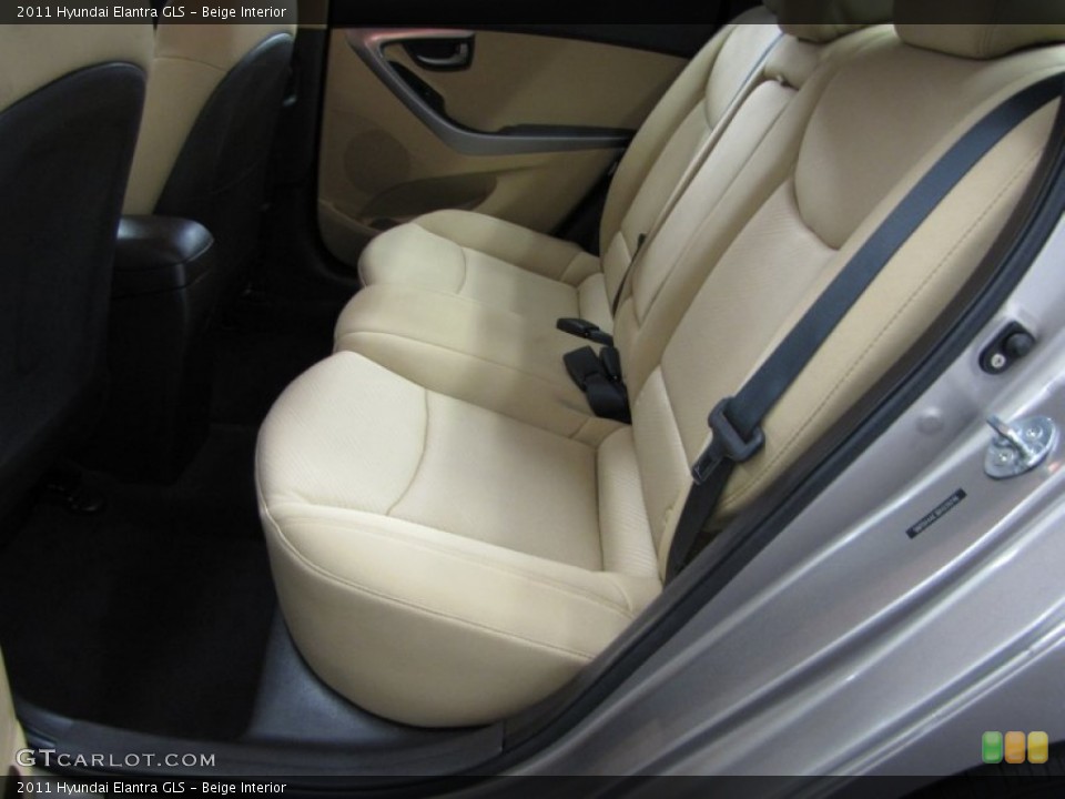 Beige Interior Rear Seat for the 2011 Hyundai Elantra GLS #76673928
