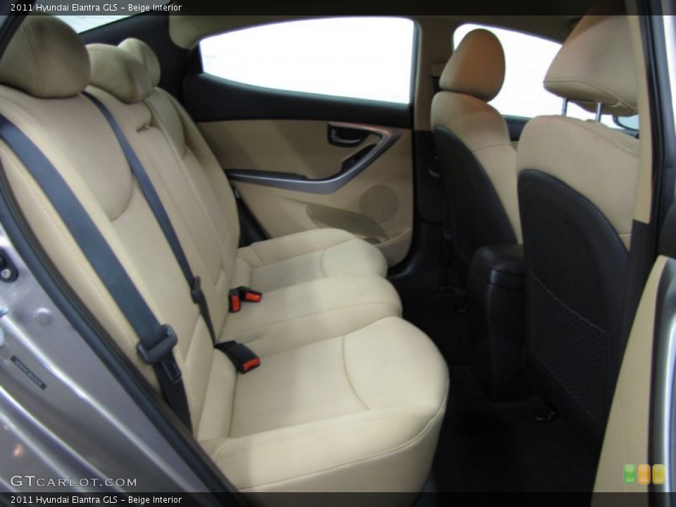 Beige Interior Rear Seat for the 2011 Hyundai Elantra GLS #76673939