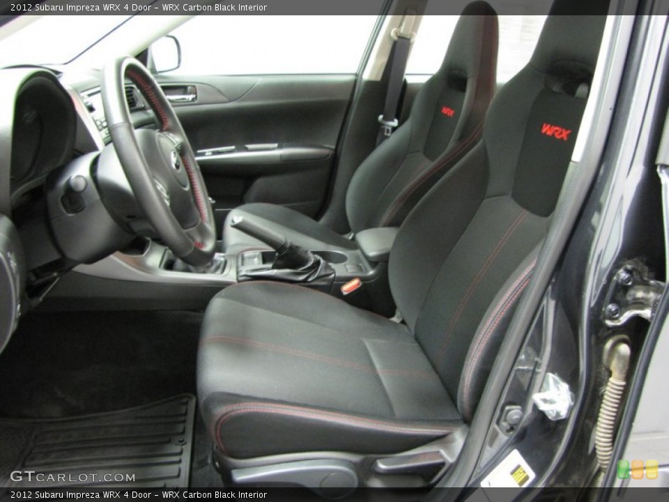 WRX Carbon Black Interior Front Seat for the 2012 Subaru Impreza WRX 4 Door #76677009