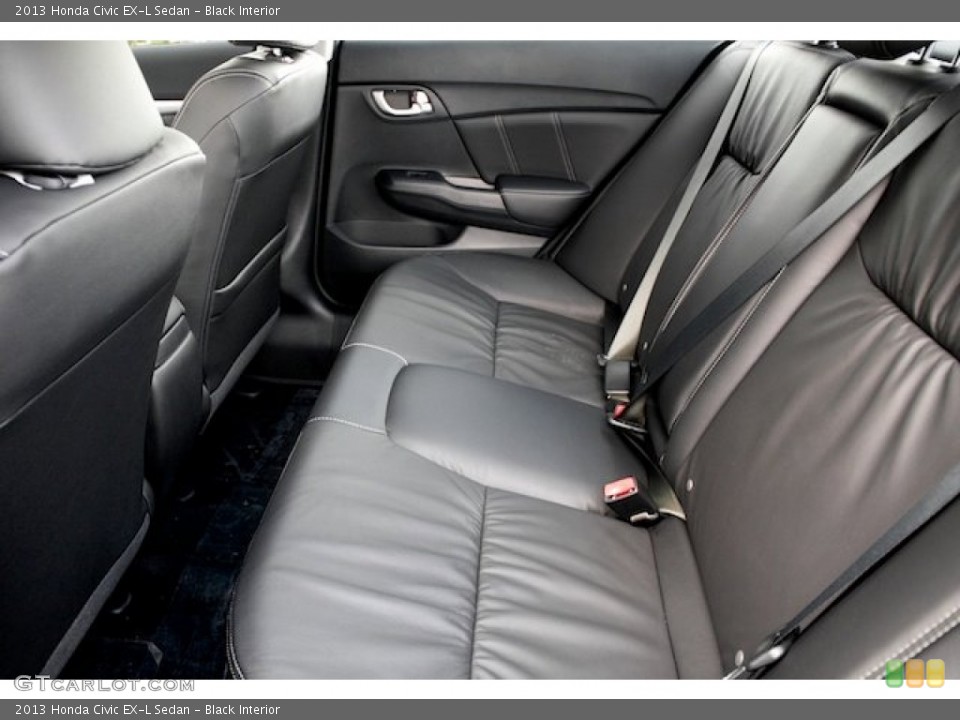 Black Interior Rear Seat for the 2013 Honda Civic EX-L Sedan #76677912