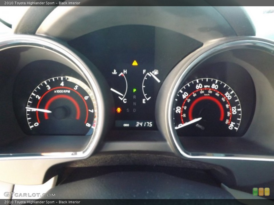 Black Interior Gauges for the 2010 Toyota Highlander Sport #76678950