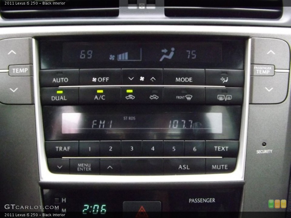 Black Interior Controls for the 2011 Lexus IS 250 #76679433