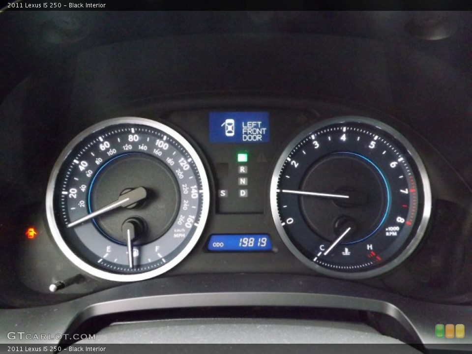 Black Interior Gauges for the 2011 Lexus IS 250 #76679439