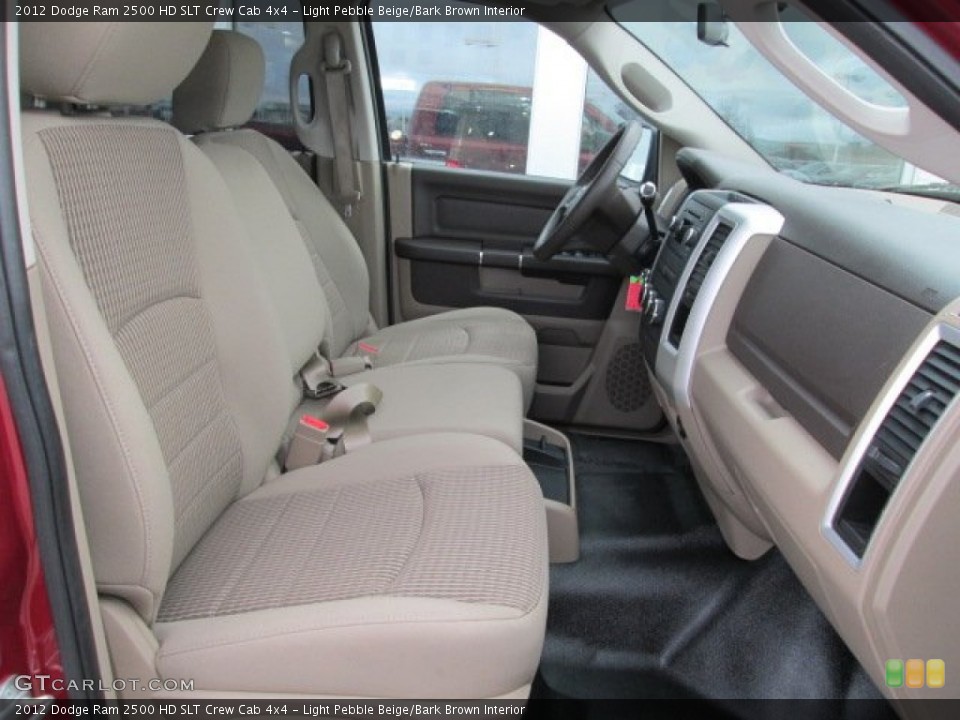 Light Pebble Beige/Bark Brown Interior Front Seat for the 2012 Dodge Ram 2500 HD SLT Crew Cab 4x4 #76687480