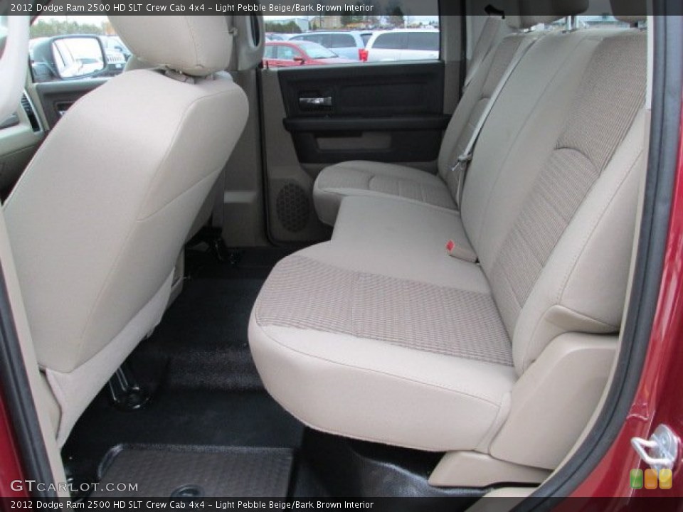 Light Pebble Beige/Bark Brown Interior Rear Seat for the 2012 Dodge Ram 2500 HD SLT Crew Cab 4x4 #76687582
