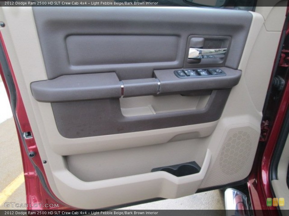 Light Pebble Beige/Bark Brown Interior Door Panel for the 2012 Dodge Ram 2500 HD SLT Crew Cab 4x4 #76687732