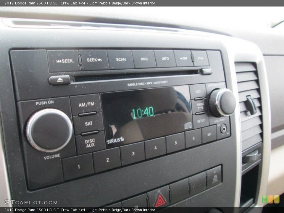 Light Pebble Beige/Bark Brown Interior Audio System for the 2012 Dodge Ram 2500 HD SLT Crew Cab 4x4 #76687791