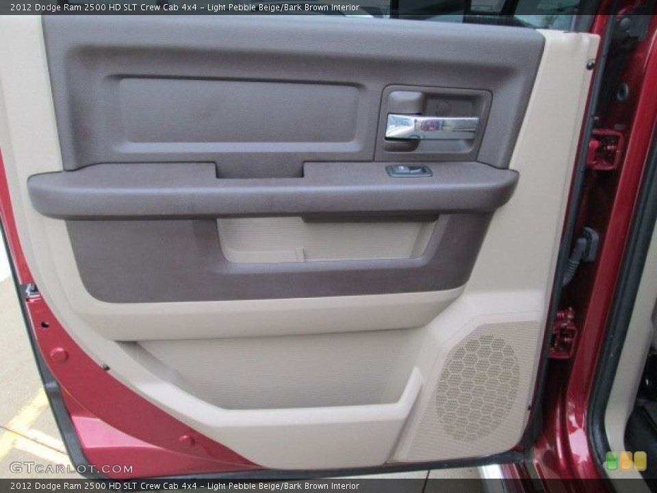 Light Pebble Beige/Bark Brown Interior Door Panel for the 2012 Dodge Ram 2500 HD SLT Crew Cab 4x4 #76687915