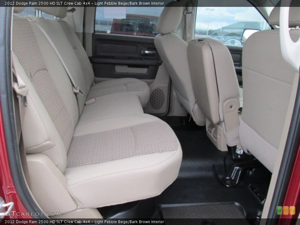 Light Pebble Beige/Bark Brown Interior Rear Seat for the 2012 Dodge Ram 2500 HD SLT Crew Cab 4x4 #76687951