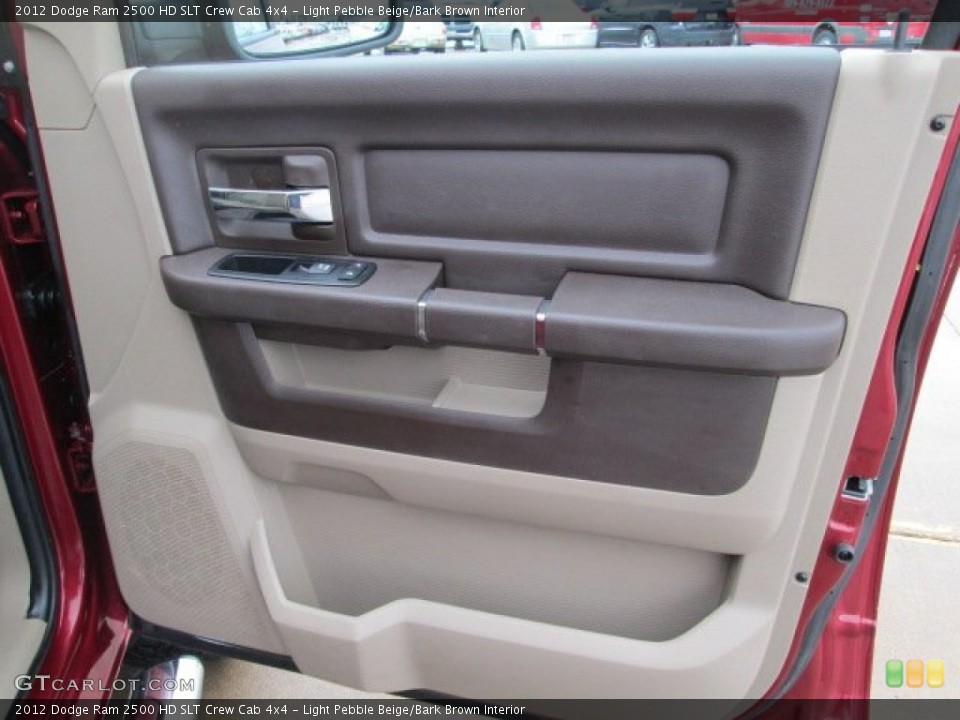 Light Pebble Beige/Bark Brown Interior Door Panel for the 2012 Dodge Ram 2500 HD SLT Crew Cab 4x4 #76687972