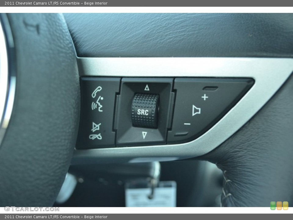 Beige Interior Controls for the 2011 Chevrolet Camaro LT/RS Convertible #76689685