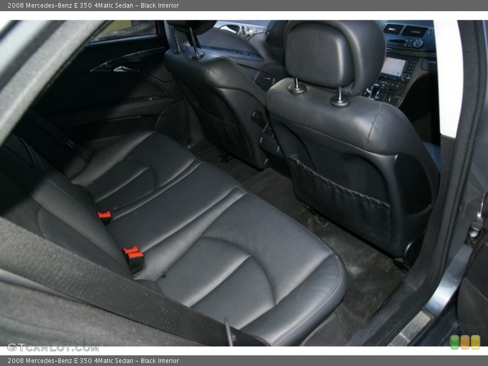 Black Interior Rear Seat for the 2008 Mercedes-Benz E 350 4Matic Sedan #76695363