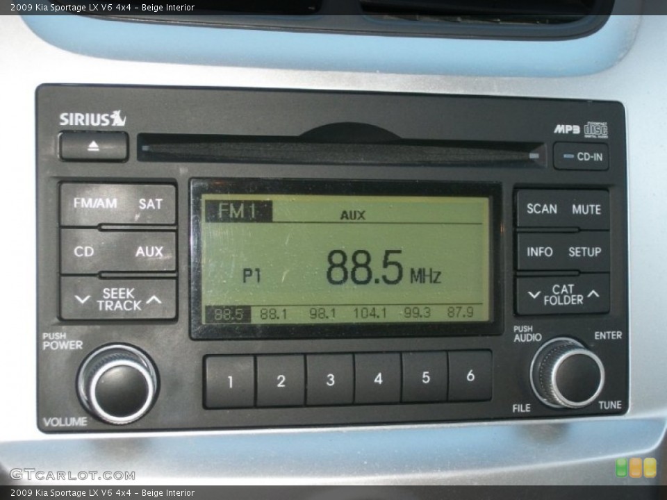 Beige Interior Audio System for the 2009 Kia Sportage LX V6 4x4 #76696200