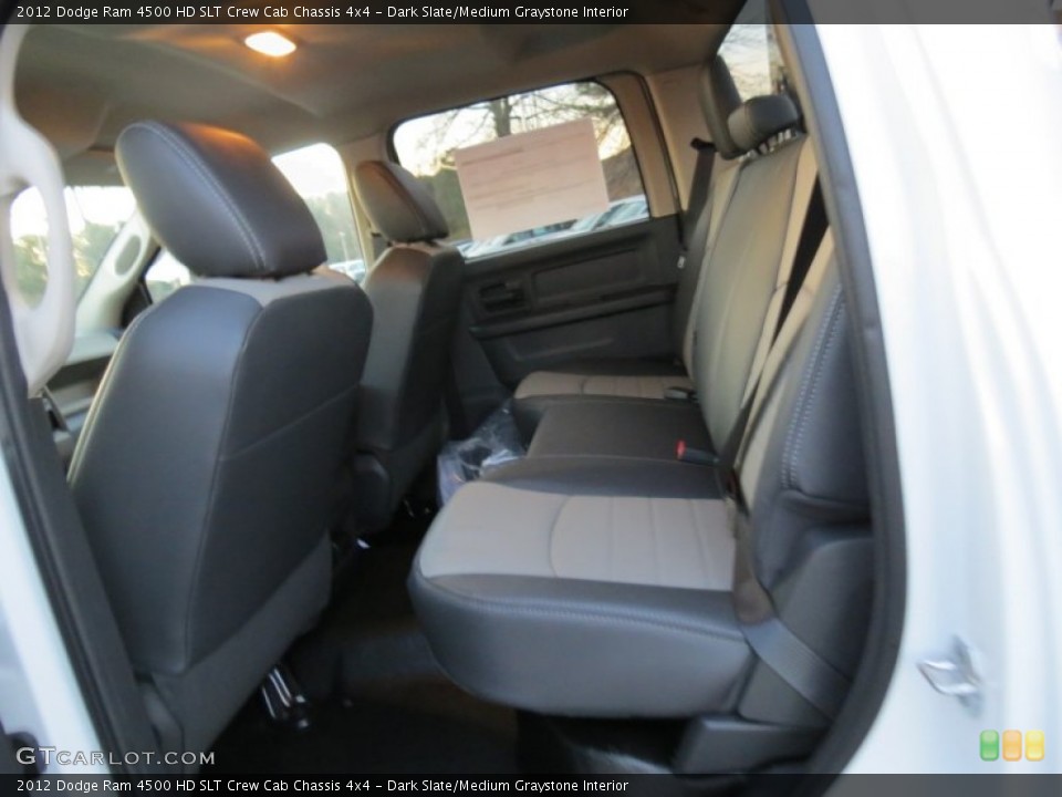 Dark Slate/Medium Graystone Interior Rear Seat for the 2012 Dodge Ram 4500 HD SLT Crew Cab Chassis 4x4 #76696903
