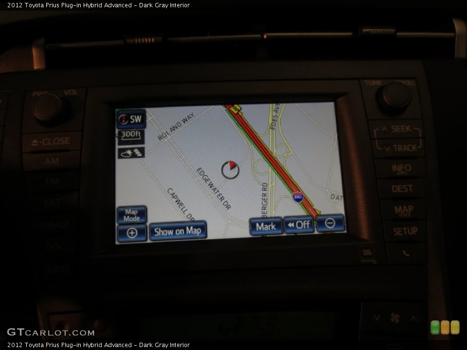 Dark Gray Interior Navigation for the 2012 Toyota Prius Plug-in Hybrid Advanced #76697371
