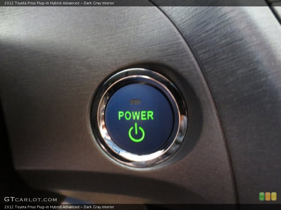 Dark Gray Interior Controls for the 2012 Toyota Prius Plug-in Hybrid Advanced #76697380