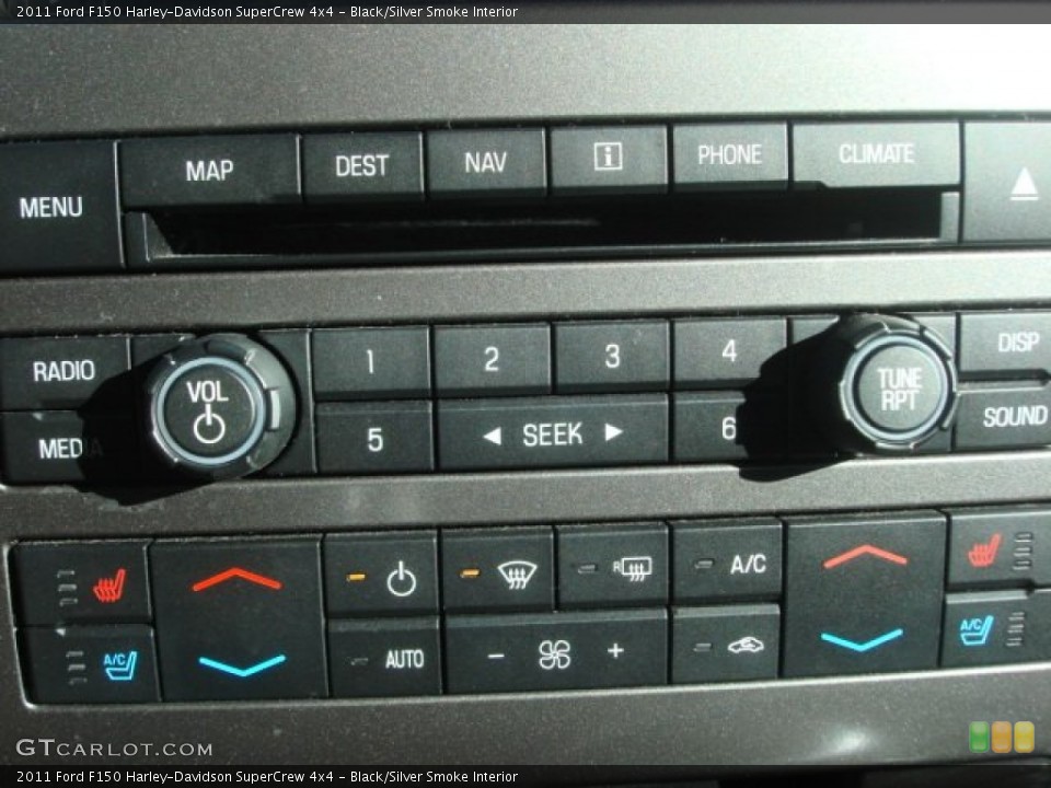 Black/Silver Smoke Interior Controls for the 2011 Ford F150 Harley-Davidson SuperCrew 4x4 #76704580