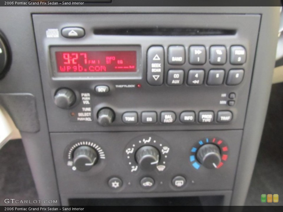 Sand Interior Controls for the 2006 Pontiac Grand Prix Sedan #76708114