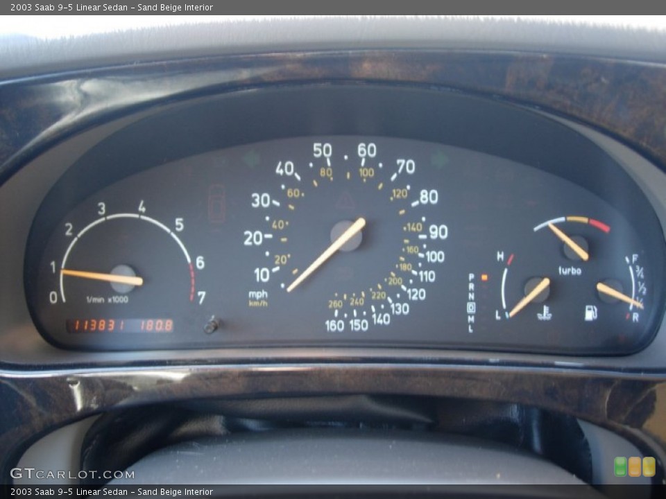 Sand Beige Interior Gauges for the 2003 Saab 9-5 Linear Sedan #76709422