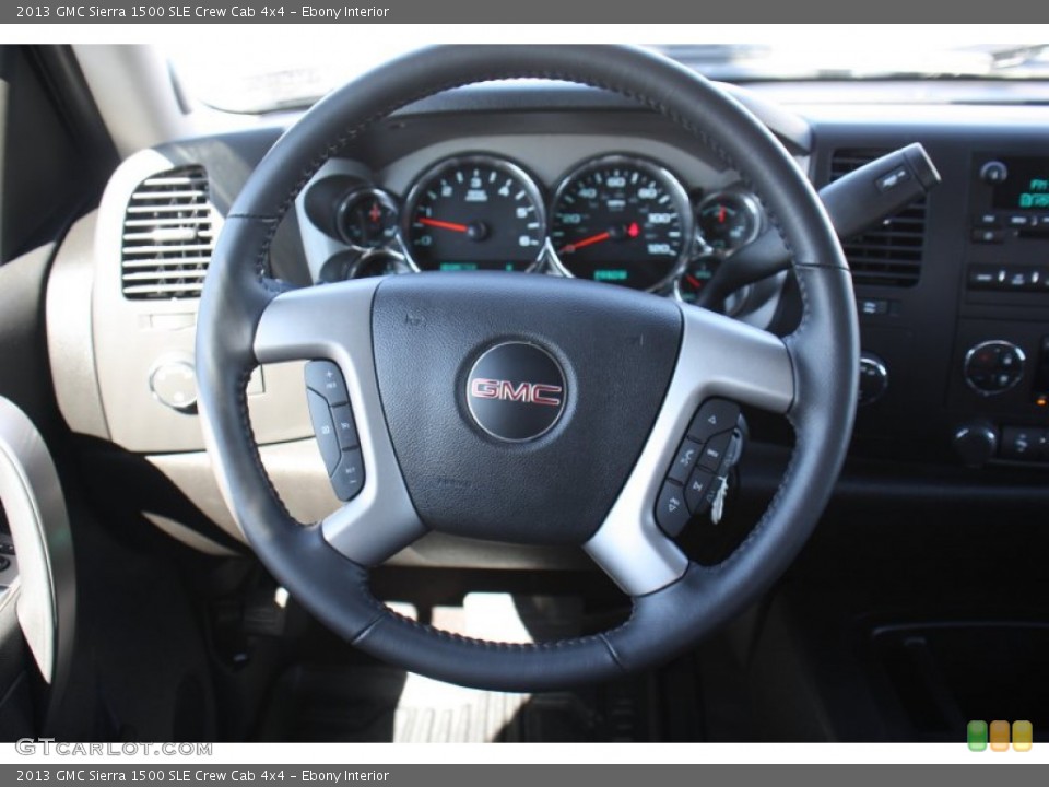 Ebony Interior Steering Wheel for the 2013 GMC Sierra 1500 SLE Crew Cab 4x4 #76710976