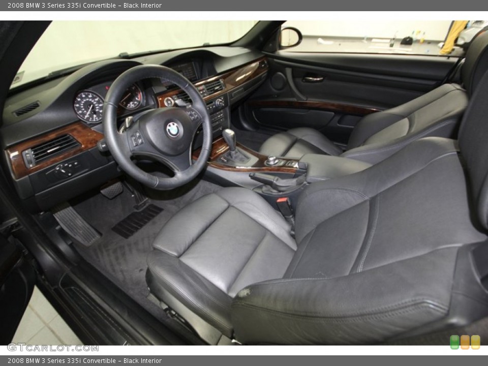 Black Interior Front Seat for the 2008 BMW 3 Series 335i Convertible #76712125
