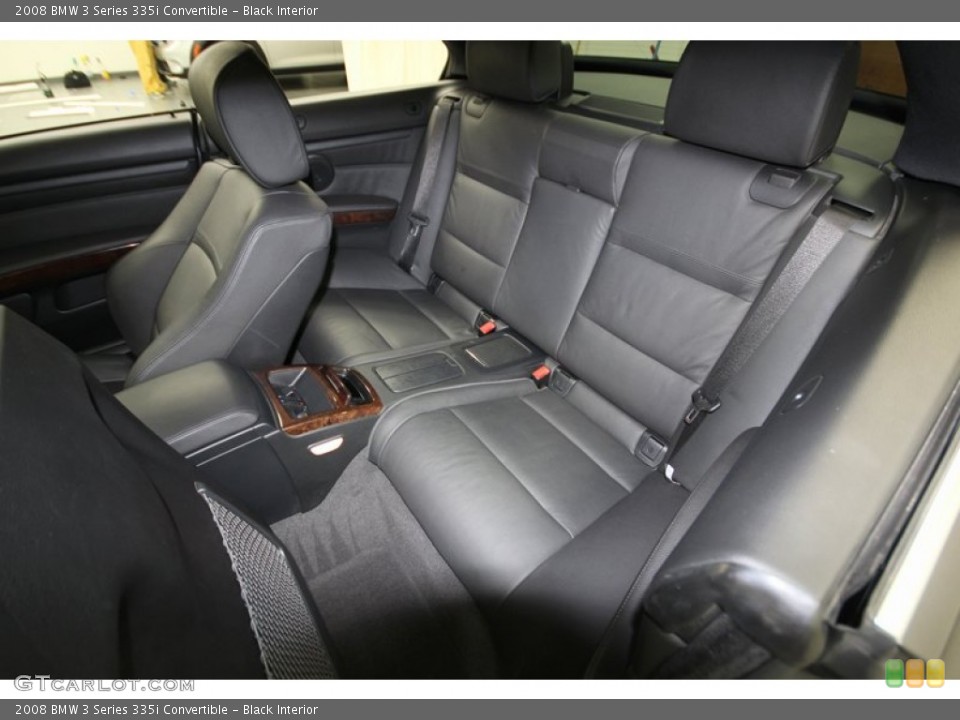 Black Interior Rear Seat for the 2008 BMW 3 Series 335i Convertible #76712146