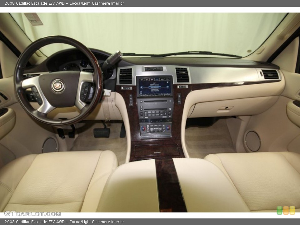 Cocoa/Light Cashmere Interior Dashboard for the 2008 Cadillac Escalade ESV AWD #76715482