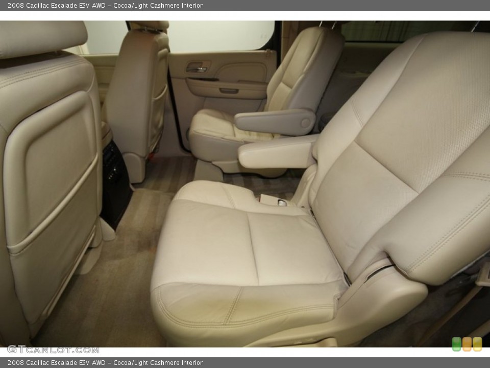 Cocoa/Light Cashmere Interior Rear Seat for the 2008 Cadillac Escalade ESV AWD #76715664