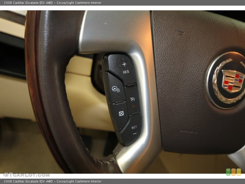 Cocoa/Light Cashmere Interior Controls for the 2008 Cadillac Escalade ESV AWD #76716208