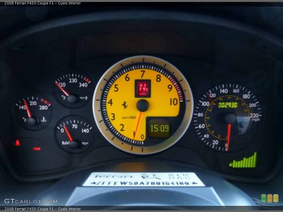 Cuoio Interior Gauges for the 2008 Ferrari F430 Coupe F1 #76716376