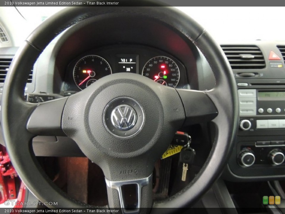 Titan Black Interior Steering Wheel for the 2010 Volkswagen Jetta Limited Edition Sedan #76716517