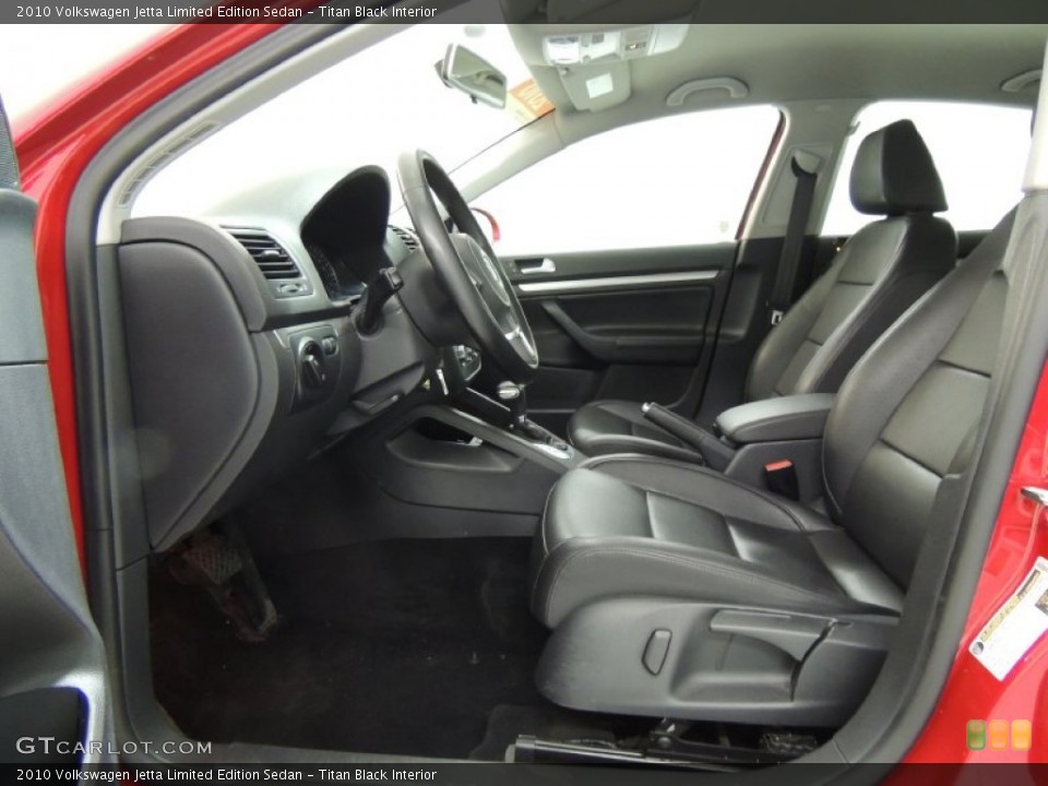 Titan Black Interior Front Seat for the 2010 Volkswagen Jetta Limited Edition Sedan #76716615