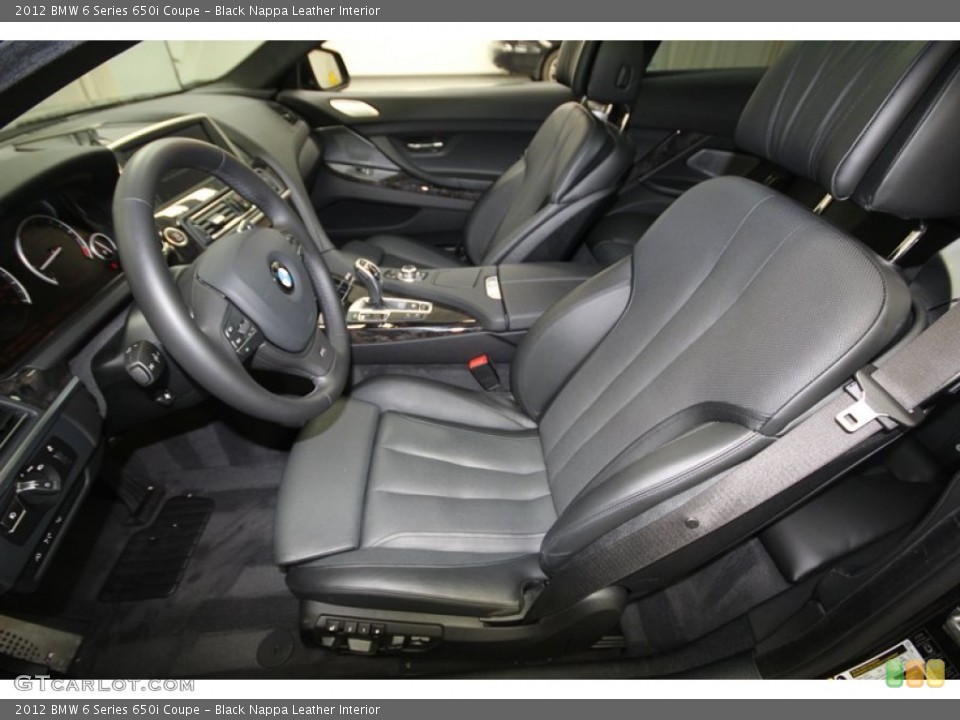 Black Nappa Leather Interior Front Seat for the 2012 BMW 6 Series 650i Coupe #76722526