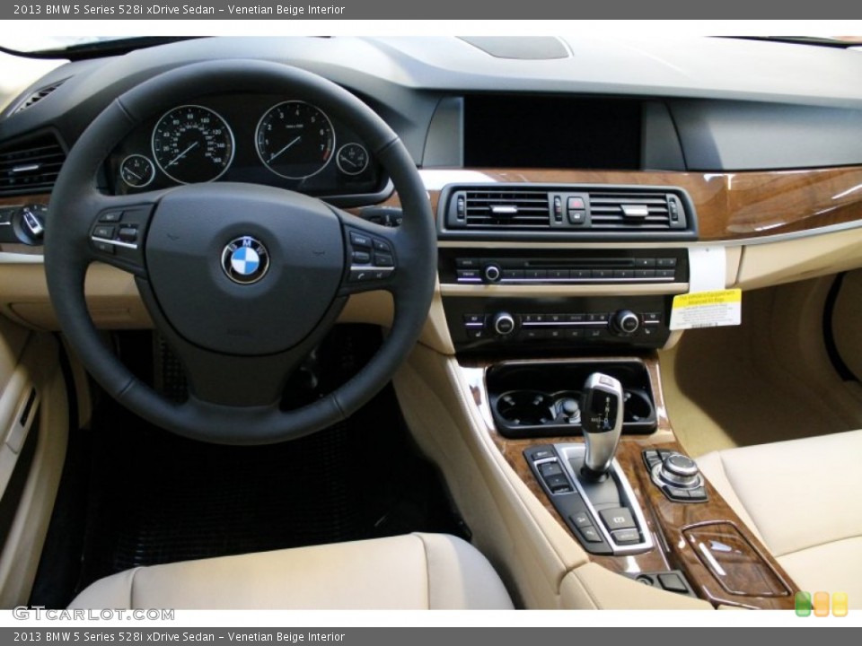 Venetian Beige Interior Dashboard for the 2013 BMW 5 Series 528i xDrive Sedan #76723503