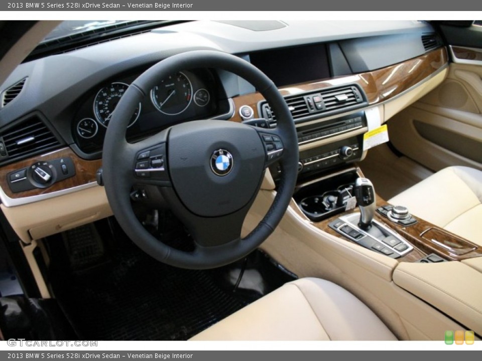 Venetian Beige Interior Prime Interior for the 2013 BMW 5 Series 528i xDrive Sedan #76723525