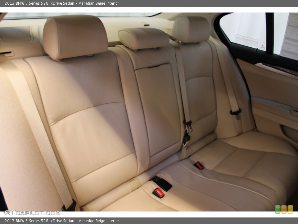 Venetian Beige Interior Rear Seat for the 2013 BMW 5 Series 528i xDrive Sedan #76723586