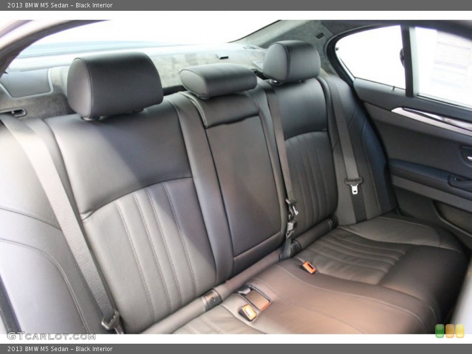 Black Interior Rear Seat for the 2013 BMW M5 Sedan #76723908