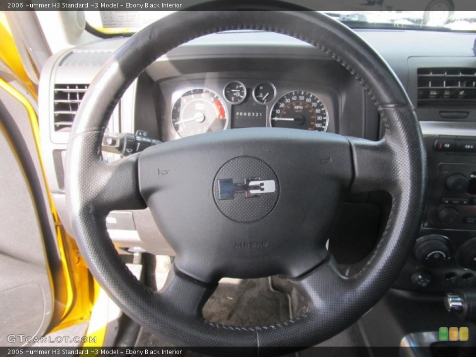 Ebony Black Interior Steering Wheel for the 2006 Hummer H3  #76724581