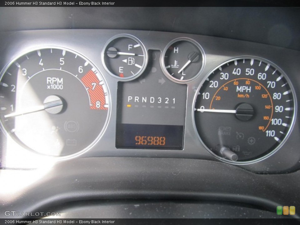 Ebony Black Interior Gauges for the 2006 Hummer H3  #76724644