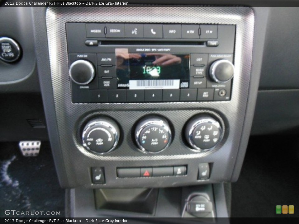 Dark Slate Gray Interior Controls for the 2013 Dodge Challenger R/T Plus Blacktop #76725583