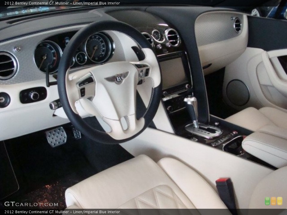 Linen/Imperial Blue 2012 Bentley Continental GT Interiors