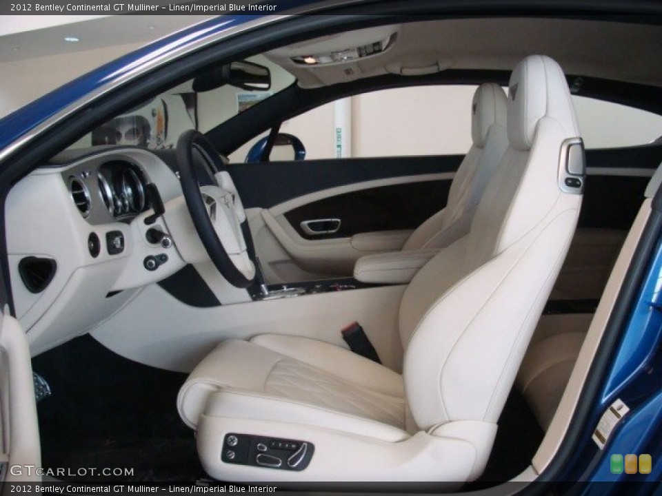 Linen/Imperial Blue Interior Front Seat for the 2012 Bentley Continental GT Mulliner #76726256