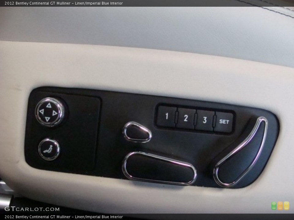Linen/Imperial Blue Interior Controls for the 2012 Bentley Continental GT Mulliner #76726310