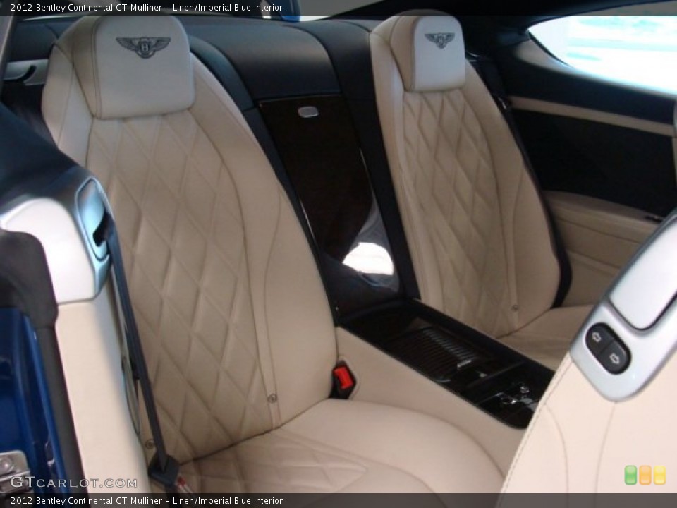 Linen/Imperial Blue Interior Rear Seat for the 2012 Bentley Continental GT Mulliner #76726543