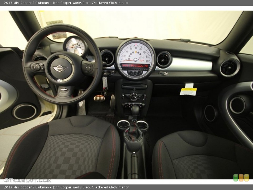 John Cooper Works Black Checkered Cloth Interior Dashboard for the 2013 Mini Cooper S Clubman #76728508
