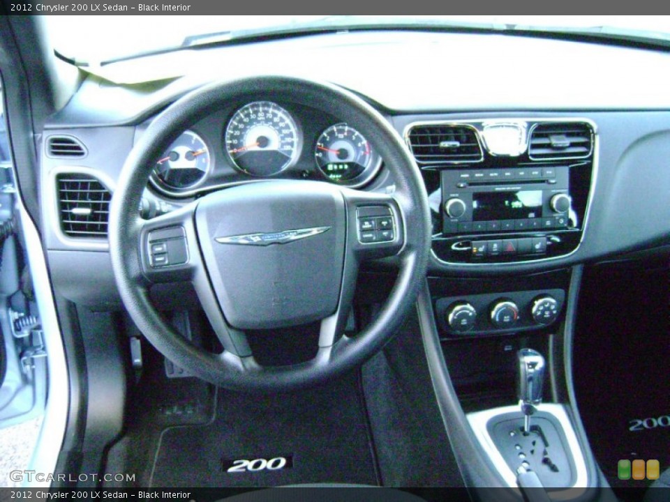 Black Interior Dashboard for the 2012 Chrysler 200 LX Sedan #76732336