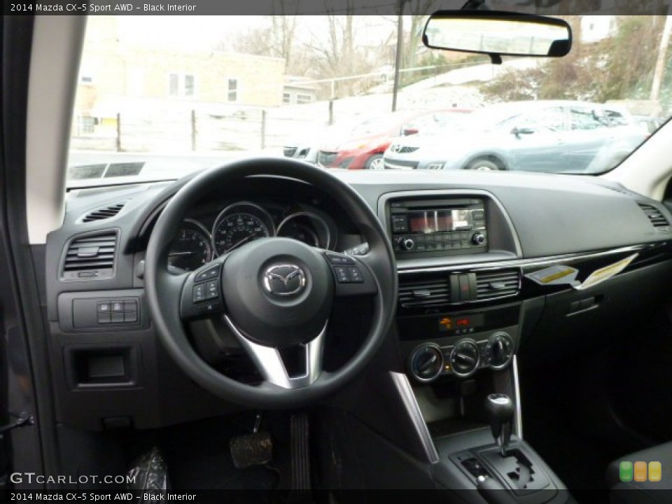 Black Interior Dashboard for the 2014 Mazda CX-5 Sport AWD #76733369