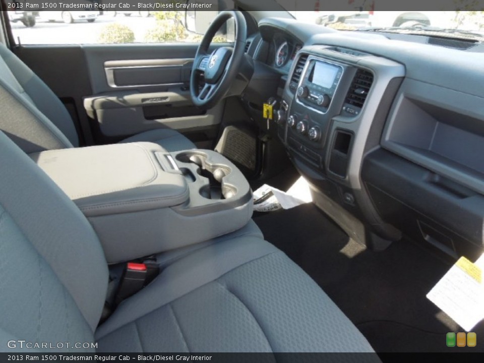 Black/Diesel Gray Interior Photo for the 2013 Ram 1500 Tradesman Regular Cab #76735024